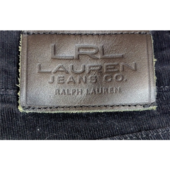Ralph Lauren Jeans Co. LRL Pants Classic Straight Womens Size 4 Black Corduroy - Picture 4 of 9